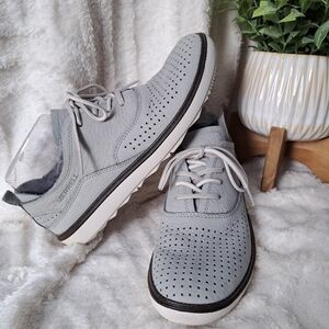 Merrell Around Town Grey Lace Up Leather Oxford Sneakers 7